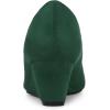 imageAllegra K Womens Pointy Toe Slip On Wedges Heels PumpsDark Green