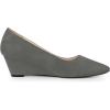 imageAllegra K Womens Pointy Toe Slip On Wedges Heels PumpsGrey