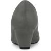 imageAllegra K Womens Pointy Toe Slip On Wedges Heels PumpsGrey