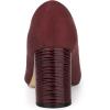 imageAllegra K Womens Pointy Toe Slip on Plaid Printing Closed Toe Dress Shoes Chunky Heel PumpsBurgundy