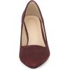 imageAllegra K Womens Pointy Toe Slip on Plaid Printing Closed Toe Dress Shoes Chunky Heel PumpsBurgundy