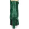 imageAllegra K Womens Printed Pointed Toe Chunky Heels Ankle BootsDark Green