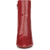imageAllegra K Womens Printed Pointed Toe Chunky Heels Ankle BootsRed