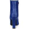 imageAllegra K Womens Printed Pointed Toe Chunky Heels Ankle BootsRoyal Blue