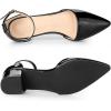 imageAllegra K Womens Pump Pointed Closed Toe Low Chunky Heels PumpsBlack