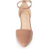 imageAllegra K Womens Pump Pointed Closed Toe Low Chunky Heels PumpsNude