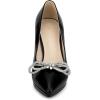 imageAllegra K Womens Pump Stiletto Heel Platform Rhinestone Bow Pointed Toe PumpsBlack
