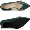 imageAllegra K Womens Pump Stiletto Heel Platform Rhinestone Bow Pointed Toe PumpsEmerald Green