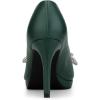 imageAllegra K Womens Pump Stiletto Heel Platform Rhinestone Bow Pointed Toe PumpsEmerald Green