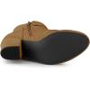 imageAllegra K Womens Round Toe Block Heel Boots Ankle BootiesBrown