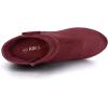 imageAllegra K Womens Round Toe Block Heel Boots Ankle BootiesBurgundy