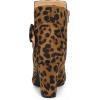 imageAllegra K Womens Round Toe Block Heel Boots Ankle BootiesLeopard