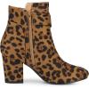 imageAllegra K Womens Round Toe Block Heel Boots Ankle BootiesLeopard
