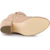 imageAllegra K Womens Round Toe Block Heel Boots Ankle BootiesNude