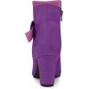 imageAllegra K Womens Round Toe Block Heel Boots Ankle BootiesPurple