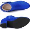 imageAllegra K Womens Round Toe Block Heel Boots Ankle BootiesRoyal Blue
