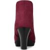 imageAllegra K Womens Round Toe Block Heels Chelsea Ankle BootsBurgundy