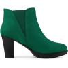 imageAllegra K Womens Round Toe Block Heels Chelsea Ankle BootsEmerald Green