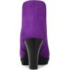 imageAllegra K Womens Round Toe Block Heels Chelsea Ankle BootsPurple