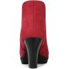 imageAllegra K Womens Round Toe Block Heels Chelsea Ankle BootsRed