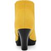imageAllegra K Womens Round Toe Block Heels Chelsea Ankle BootsYellow