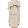 imageAllegra K Womens Round Toe Bow Decor Chunky Heel Ankle BootsBeige