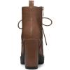 imageAllegra K Womens Round Toe Chunky Heel Lace Up Platform BootsBrown