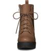 imageAllegra K Womens Round Toe Chunky Heel Lace Up Platform BootsBrown