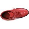 imageAllegra K Womens Round Toe Chunky Heel Lace Up Platform BootsRed