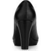 imageAllegra K Womens Round Toe Chunky Heel Platform PumpsBlack