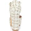 imageAllegra K Womens Round Toe Platform Tweed Chunky Heels PumpsWhite Gold
