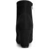 imageAllegra K Womens Round Toe Side Zip Chunky Heel Ankle BootsBlack