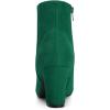 imageAllegra K Womens Round Toe Side Zip Chunky Heel Ankle BootsEmerald Green