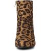 imageAllegra K Womens Round Toe Side Zip Chunky Heel Ankle BootsLeopard