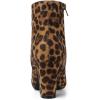 imageAllegra K Womens Round Toe Side Zip Chunky Heel Ankle BootsLeopard