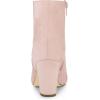 imageAllegra K Womens Round Toe Side Zip Chunky Heel Ankle BootsPink
