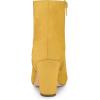 imageAllegra K Womens Round Toe Side Zip Chunky Heel Ankle BootsYellow
