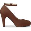 imageAllegra K Womens Round Toe Stiletto Heels Ankle Strap Dark Brown Pumps  6 M US