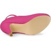 imageAllegra K Womens Round Toe Stiletto Heels Ankle Strap Hot Pink Pumps  65 M US