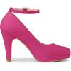 imageAllegra K Womens Round Toe Stiletto Heels Ankle Strap Hot Pink Pumps  65 M US