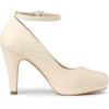 imageAllegra K Womens Round Toe Stiletto Heels Ankle Strap PumpsBeige
