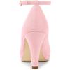 imageAllegra K Womens Round Toe Stiletto Heels Ankle Strap PumpsBling Pink
