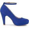 imageAllegra K Womens Round Toe Stiletto Heels Ankle Strap PumpsDark Blue