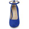 imageAllegra K Womens Round Toe Stiletto Heels Ankle Strap PumpsDark Blue