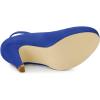 imageAllegra K Womens Round Toe Stiletto Heels Ankle Strap PumpsDark Blue