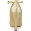 imageAllegra K Womens Round Toe Stiletto Heels Ankle Strap PumpsGold