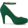 imageAllegra K Womens Round Toe Stiletto Heels Ankle Strap PumpsGreen