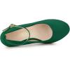 imageAllegra K Womens Round Toe Stiletto Heels Ankle Strap PumpsGreen