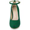 imageAllegra K Womens Round Toe Stiletto Heels Ankle Strap PumpsGreen