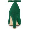 imageAllegra K Womens Round Toe Stiletto Heels Ankle Strap PumpsGreen